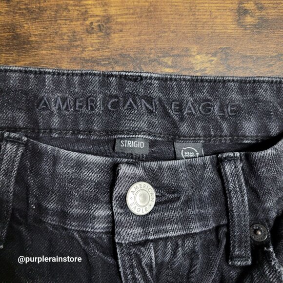 American Eagle Jeans 4 R Curvy Super High Rise Baggy Straight Strigid Denim - Picture 4 of 13